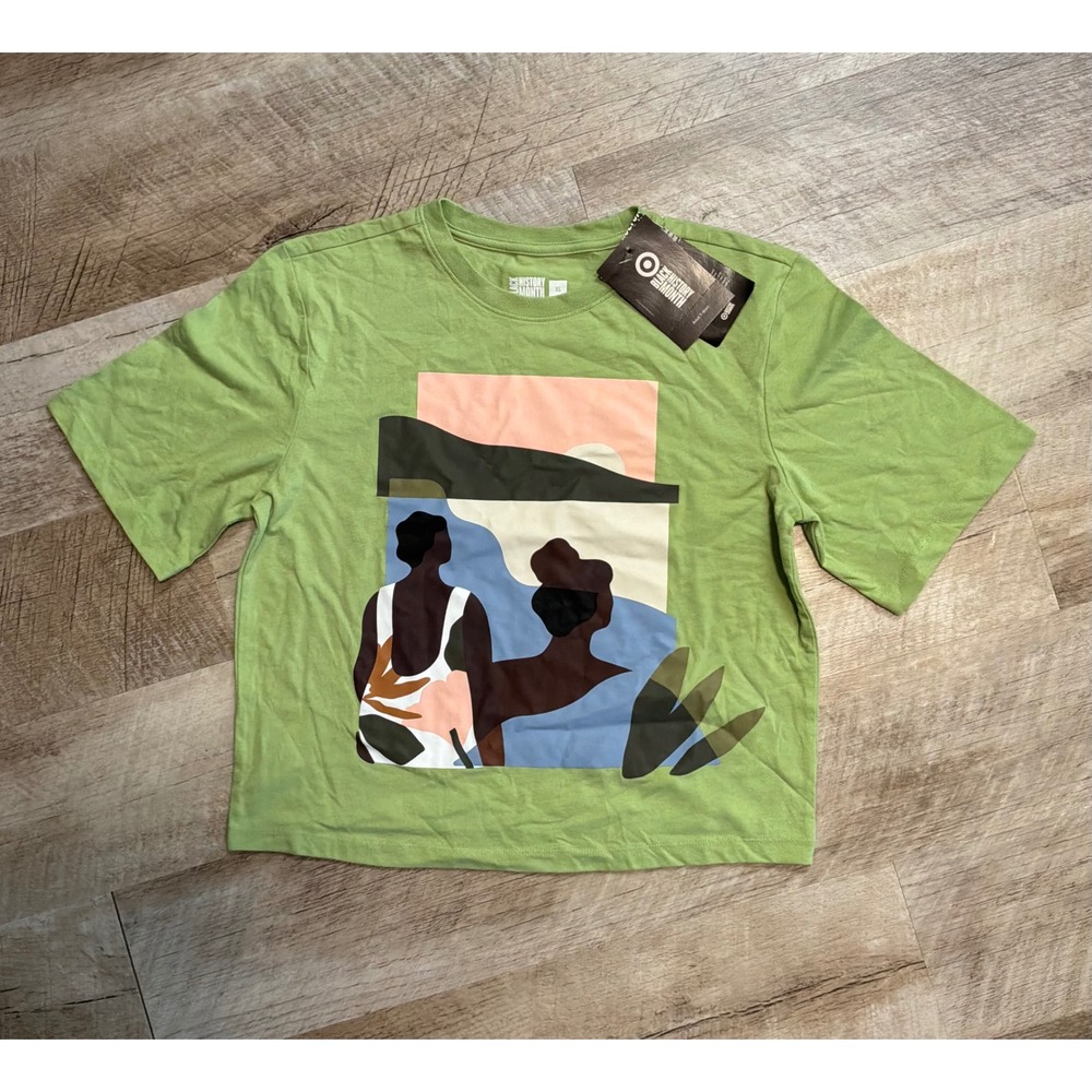 NWT Black History Month Women's Green T-Shirt Size XS